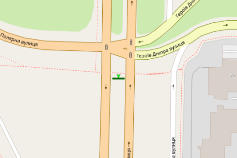 Prismatron, Prism A in Vasylivka, 3x6  Bogatirs'ka st., rozpodiluvac - Polarna st., rozpodiluvac (v naav. st.m. Petrivka) - 421588 scheme