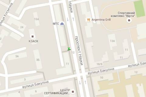 Citylight A in Kharkiv, 1.2x1.8  Nauki prosp. (Lenina prosp.), 11 scheme