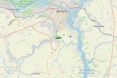 Billboard B in Vasylivka, 3x6  Zaporiz'ke sose, 421km + 850m (Novoaleksandrivka) scheme