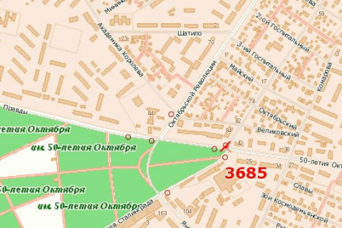 Billboard A in Kropyvnytskyi (Kirovograd) Soborna st., (Kolgospnij rinok) scheme
