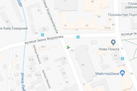 Backlight B in Kyiv, 2.3x3.14  Malevica Kazimira st. (Bozenka st.), 23 scheme