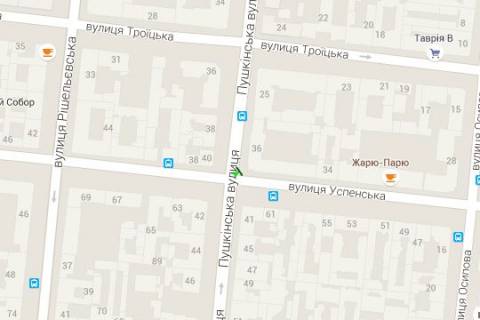 Backlight A in Vasylivka, 1.2x3.6  Puskins'ka st., 39 - Uspens'ka st. scheme