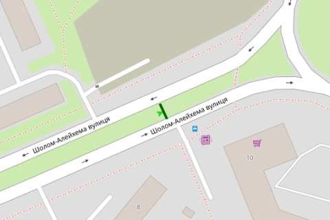 Billboard A in Vasylivka, 3x6  Solom-Alejhema st., 10 (v napravl. Milutenko st.) scheme