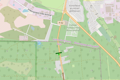 Billboard B in Kyiv, 3x6  Mins'kij prosp., 1,1 km do rozv'azki z Bogatirs'koi (u napramku Bogatirs'koi) scheme