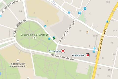 Non-Standard B in Kharkiv, 1.2x1.8  Свободи пл. - Трінклера вул., (зупинка) №1 scheme