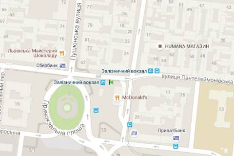 Backlight B in Odessa, 1.2x1.8  Pantelejmonivs'ka st., (Z/D vokzal) scheme