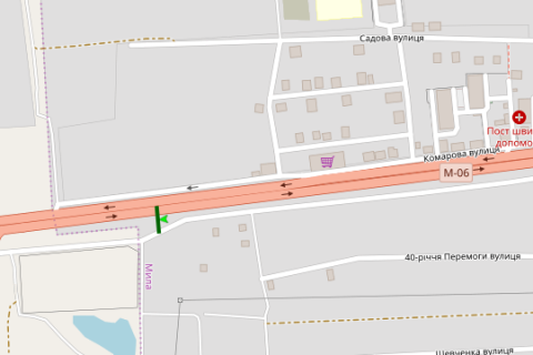 Billboard B in Kiev roads, 3x6  Kiiv - Zitomir, 13km+600m do Kieva (zliva v  naav. m. Zitomir) scheme