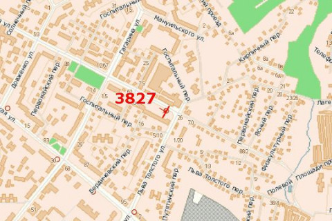 Billboard A in Vasylivka, 3x6  Svatoslava Rihtera st. (1 Travna st.) - L'va Tolstogo st. scheme