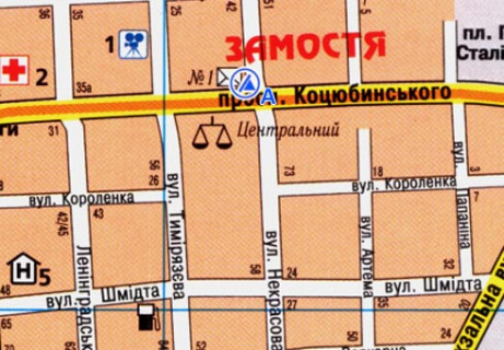 Scrolller, Scroll A in Vinnytsia, 2.3x3.14  Коцюбинського просп. - Героїв Нацгвардії вул. - 663462 scheme