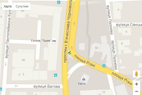 Citylight A in Lviv, 1.2x1.8  Vaceslava Cornovola prosp., 3 scheme