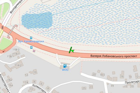 Scrolller, Scroll A in Kyiv, 2.3x3.14  Лобановського Валерія просп. (Червонозоряний просп.), 116 (у напрямку Севастопольської пл.) - 102728 scheme