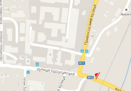 Prismatron, Prism B in Vinnytsia, 3x6  Брацлавська вул. (Островського вул.) - Привокзальна вул. - 654609 scheme