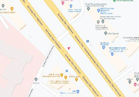 Citylight A in Kyiv, 1.04X1.7  Лесі Українки бул., 24(ЦВК) scheme