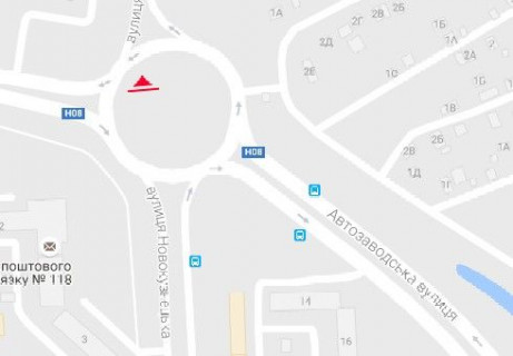 Prismatron, Prism A in Zaporizhzhya, 3x6  Автозаводська вул. —  Володимира Українця  вул. - 654966 scheme