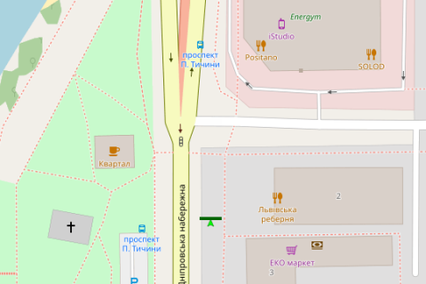 Scrolller, Scroll A in Kyiv, 2.3x3.14  Дніпровська наб., №3 "ТРЦ Silver Breeze" - Павла Тичини просп. (направл. Мост Патона) - 44647 scheme