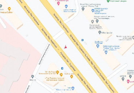 Citylight B in Kyiv, 1.04X1.7  Лесі Українки бул., 24(ЦВК) scheme