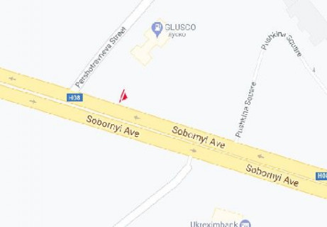 Prismatron, Prism A in Zaporizhzhya, 3x6  Соборний просп., 113 (рух від вокзалу) - 654812 scheme