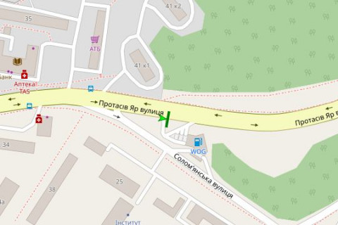 Scrolller, Scroll A in Kyiv, 2.3x3.14  Протасів Яр вул. - Солом`янська вул., 40А (у напрямку Боженко вул.) - 44516 scheme