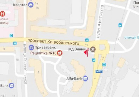 Scrolller, Scroll A in Vinnytsia, 2.3x3.14  Коцюбинського просп. - Привокзальна вул. - 654653 scheme