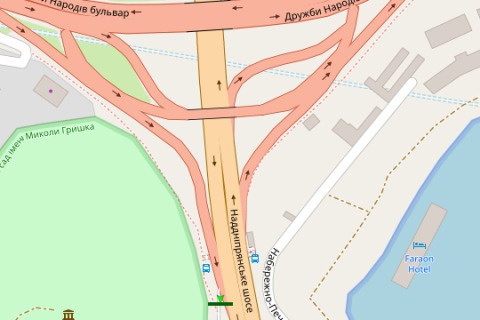 Video Billboard A in Kyiv, 4x8  Naddniprans'ke sose, m.Patona - 368228 scheme