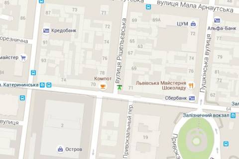 Citylight B in Odessa Risel'evs'ka st., 71 - Pantelejmonivs'ka st. (naprav vid zalizn. vokzala) scheme