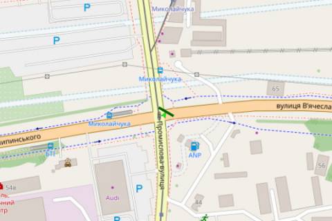 Scrolller, Scroll A in Lviv, 2.3x3.14  Вячеслава Липинського вул. - Івана Миколайчука вул. - 573937 scheme