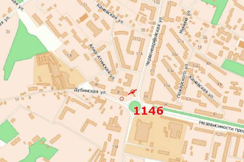 Billboard A in Chernivtsi, 3x6  Nezaleznosti prosp. - Geroiv Majdanu st. scheme