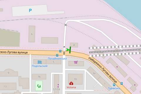 Citylight B in Vasylivka, 1.2x1.8  Naberezno-Lugova st., 4 scheme