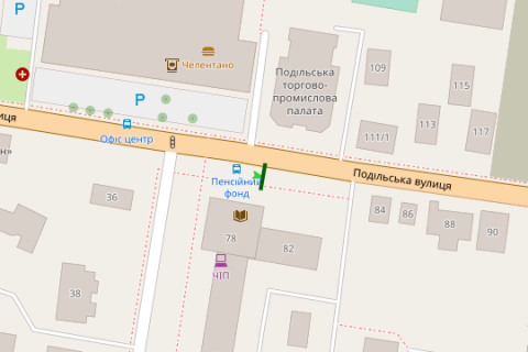 Citylight A in Khmelnitsky, 1.2x1.8  Podil's'ka st., 78 scheme