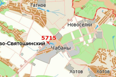 Billboard B in Chabani, 3x6  Kiiv - Odesa, 05 km+300m do Kieva (zliva v  naav. Odesi) scheme