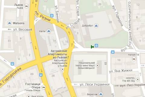 Citylight A in Lviv, 1.2x1.8  Knaza Aroslava Osmomisla pl. - Teatral'na st., (No1) scheme