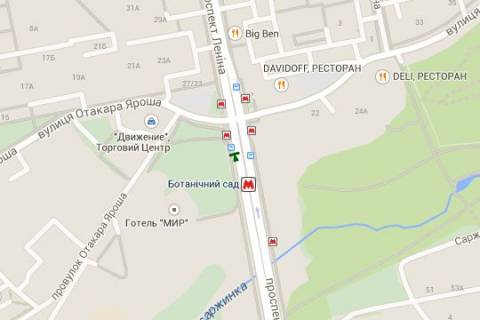 Citylight B in Kharkiv, 1.2x1.8  Nauki prosp. (Lenina prosp.) - Arosa Otakara st., (zupinka) No1 scheme