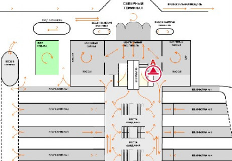 Non-Standard A in Kyiv, Нестандартный  Північний термінал scheme