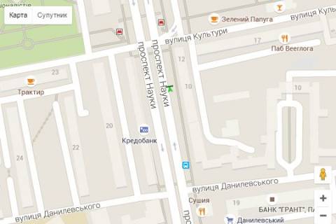 Backlight A in Kharkiv, 1.2x1.8  Nauki prosp. (Lenina prosp.), 10 (No2) scheme