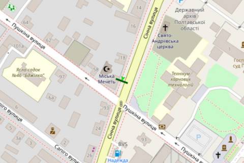 Billboard A in Poltava, 3x6  Sinna st., 20 scheme