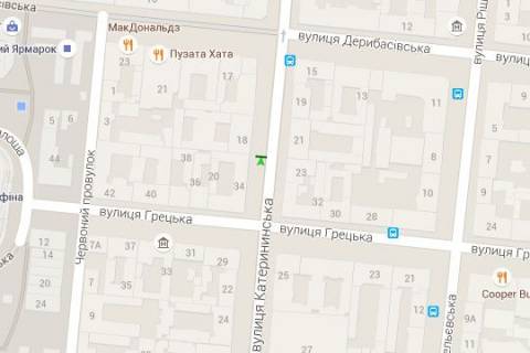 Citylight A in Odessa, 1.2x1.8  Ekaterinins'ka st., 18 scheme