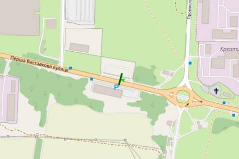 Billboard A in Kropyvnytskyi (Kirovograd), 3x6  Murmans'ka st., 12 (viizd z mista) scheme