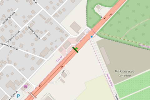 Non-Standard A in Gatne, 3x24  Kiiv - Odesa, 01km+600m do  Kieva (u napramku  Odesi) scheme