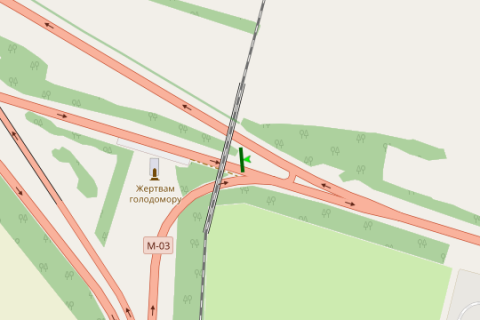 Billboard A in Boryspil, 6x3  Kiiv - Borispil', rozvorot pered m.Borispil' (u napramku  Kieva) scheme