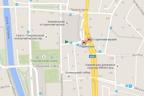 Non-Standard A in Kharkiv, 1.2x1.8  Конституції пл. - Університетська вул., (зупинка) (C) scheme