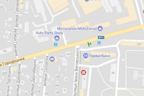 Billboard B in Vasylivka, 3x6  Gorodoc'ka st. - Vigovs'kogo st. (Ivana Vigovs'kogo st.) scheme