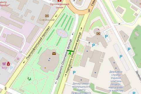 Citylight A in Kyiv, 1.2x1.8  Svatoslava Horobrogo st., 5-A, rozpodiluvac scheme