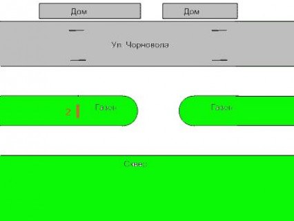 Backlight A in Ternopil, 1.2x1.8  Cornovola st., 1 scheme