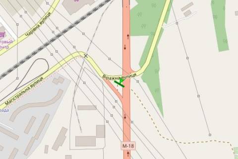 Billboard A in Zaporizhzhya, 3x6  Harkiv-Simferopol' sose - Magistral'na st. scheme