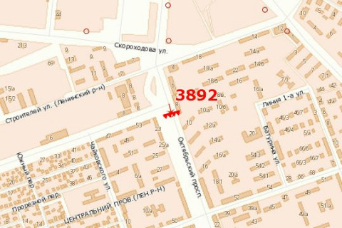 Prismatron, Prism A in Vasylivka Bogoavlens'kij prosp. (Zovtnevij prosp.) - Avangardna st. (prizma) - 427639 scheme