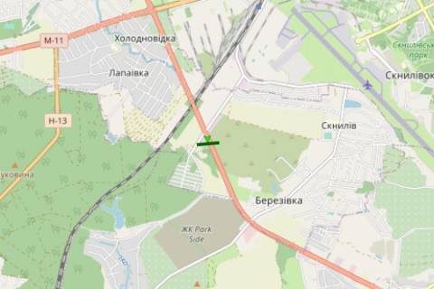 Billboard A in Lviv route, 5x12  Kil'ceva doroga, km. 7+915 (u napramku  Kieva) scheme