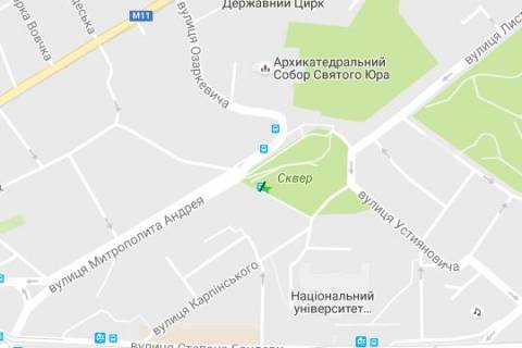 Citylight B in Lviv, 1.2x1.8  Svatogo Ura pl., 1 scheme