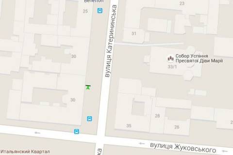 Citylight B in Odessa, 1.2x1.8  Ekaterinins'ka st., 28/30 scheme