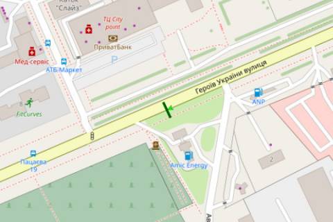 Billboard B in Kropyvnytskyi (Kirovograd), 3x6  Geroiv Ukraini st. (Geroiv Stalingrada st.), 6/13 scheme