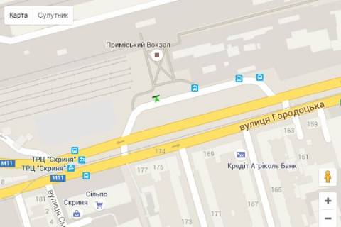 Citylight A in Lviv, 1.2x1.8  Gorodoc'ka st., 175 (POLITIKA NI) scheme